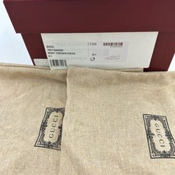 Men's Gucci, leather strap penny loafer with web detail size 6.5 fits 7.5 US - Picture 4 of 15